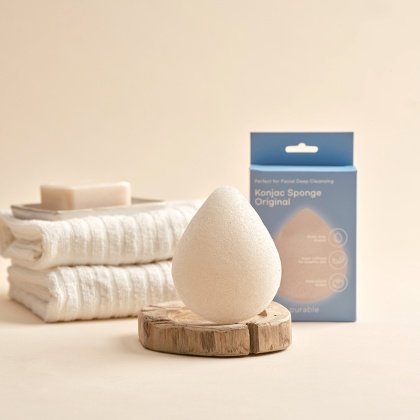 Спонж из конжака для чистки лица Purable Konjac Sponge - Original (4600)